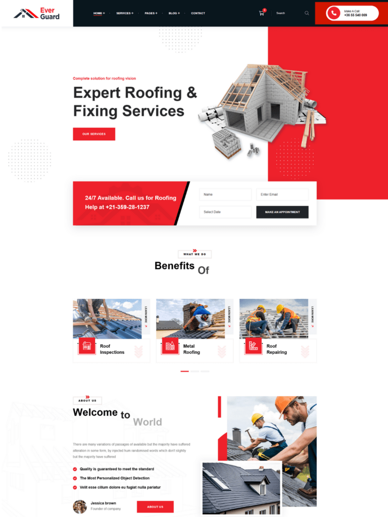 Ever Guard – Elite Roofing Service Website