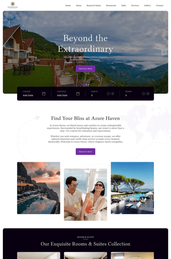 Star Hotel – Standard Hotel Website