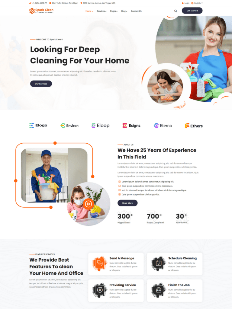 Spark Clean – Professional Cleaning Website